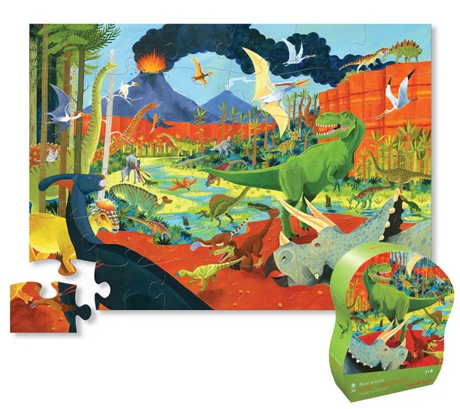 Пазл Crocodile Creek Земля динозавров 36 эл. | Игрушки и хобби