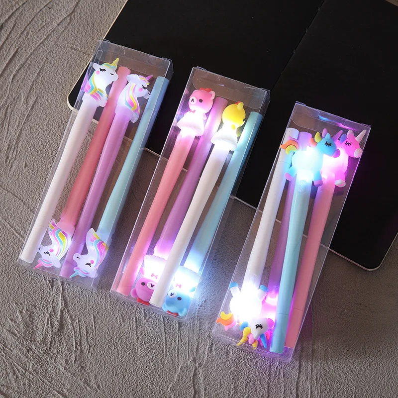 4Pcs/Set Gel Pen Light Pen Stationery Kawaii School Supplies Gel Ink Pen School Stationery Office Suppliers Pen Kids Gifts