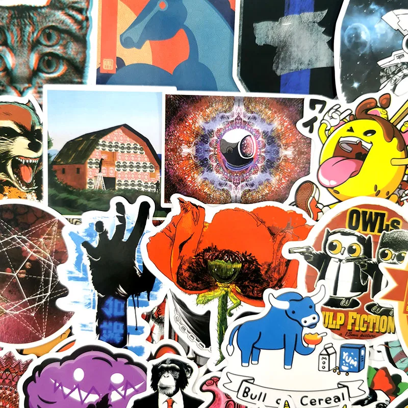 100pcs American Classic Graffiti Animal Spoof BOMB Sticker For Laptop Skateboard Suitcase Luggage Waterproof Sticker Toys
