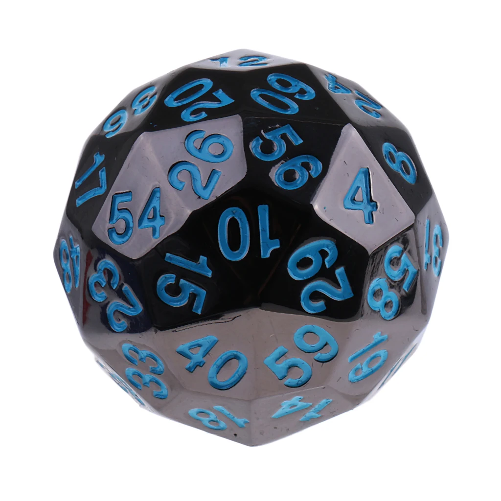 38mm Alloy Polyhedral Dice 60 Sided D60 Die for D&D RPG Board Game with Bag