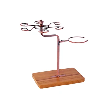

Desktop Iron Restaurant Space Saving Wine Glass Holder Bar Kitchen Anti Scratch Home Drying Rack Hanging Hotel Holds 6 Glasses