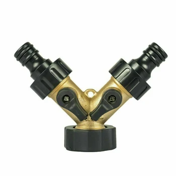 

Double pass Connector Faucet Brass TPR 70 * 35 * 60mm 3/4 inch 2-Way Garden