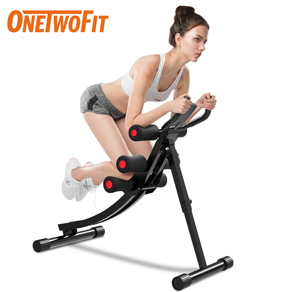 

OneTwoFit Abdominales Trainers Abdominal Workout Machine Height Adjustable Home Ab Trainer with LCD Display Fitness Equipment