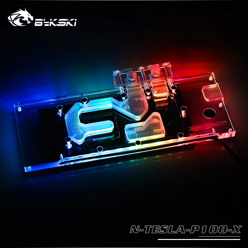 Bykski N-TESLA-P100-X полный охват GPU водный блок для Leadtek Tesla P100 кулер для видеокарты радиатор водяного охлаждения