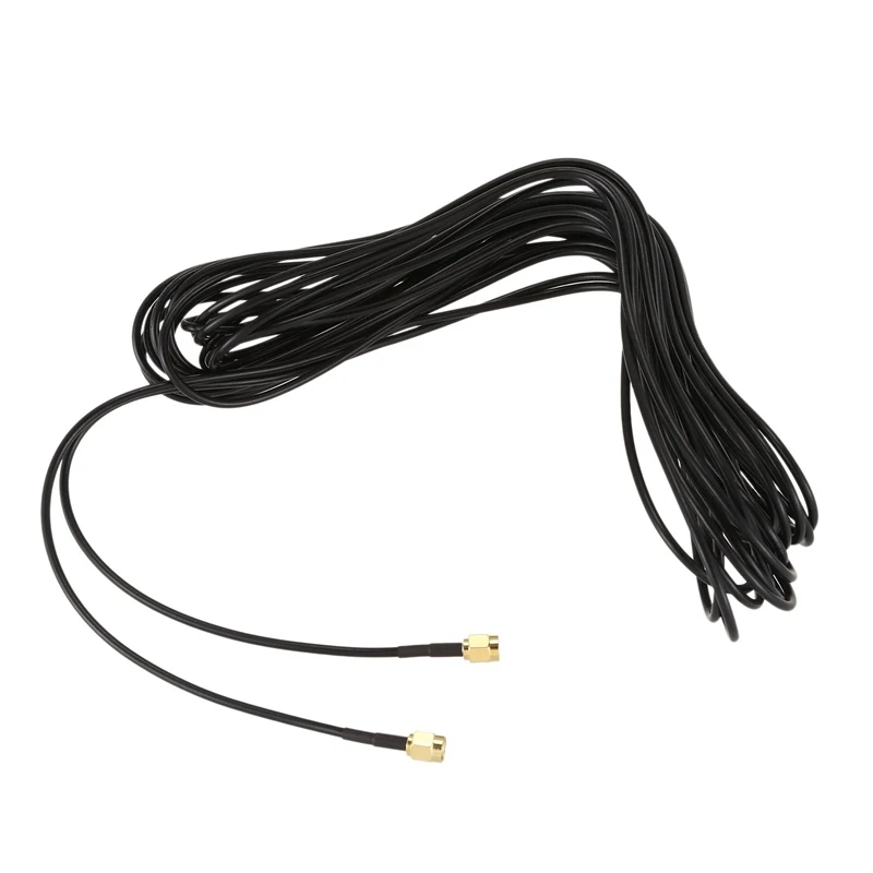 

10m SMA Male to SMA Male M-M Connector RF Coaxial Pigtail RG174 Extension Cable Gold