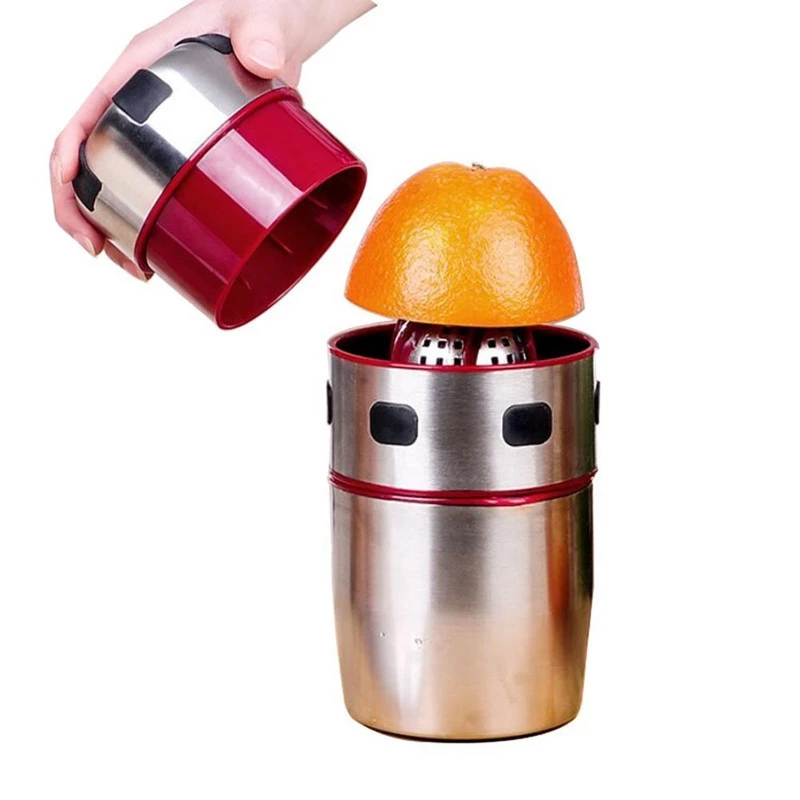 

Citrus Juicer Manual Juicer Portable Stainless Steel Juicer Lid Rotation Squeezer For Oranges, Lemons, Tangerines And Other Frui