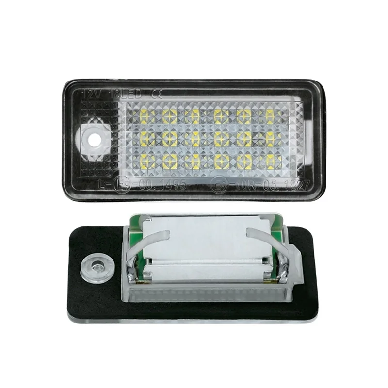 2Pcs No Error LED License Plate Light Number Plate Module Lamps White For Audi Q