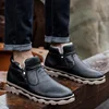 Men Fur Cotton Ankle Boots Casual Plush Leather Super Warm Snow Boots Fashion Zipper Flats Shoes Non-Slip Winter boots 2022 ► Photo 2/5
