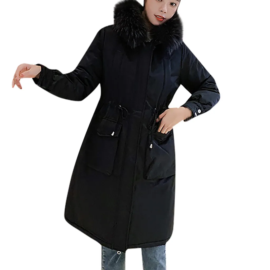 Abrigos mujer invierno зимнее пальто Женская шерстяная толстовка с карманом на молнии Длинные куртки с завязками Верхняя одежда Пальто manteau femme hiver