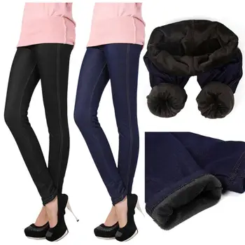 

Plus Size Thicken Plus Velvet Jeans Women Autumn Winter Warm Stretch High Waist Jeans Slim Legging Pencil Pants jeans mujer 2019