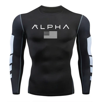 

Men Underwear Basic Tops Undershirt T-shirt quick dry jogging Training base layer shirt Fitness long sleeve Compression tights