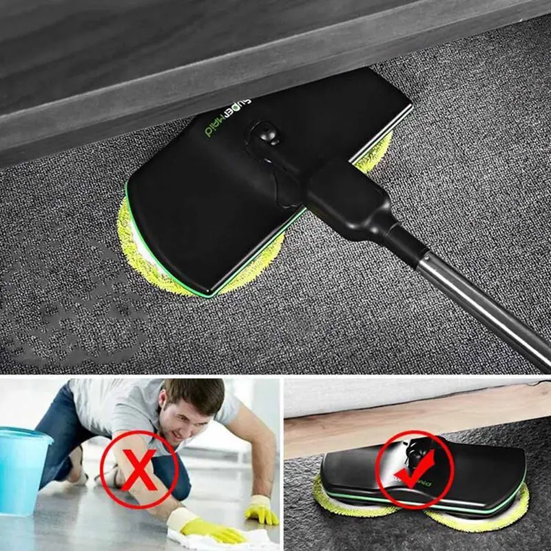 

Chargeable Electric Mop Hand Push Sweeper Stainless Steel Household Cleaning Tools Sweeping Machine Floor Mops Wiper