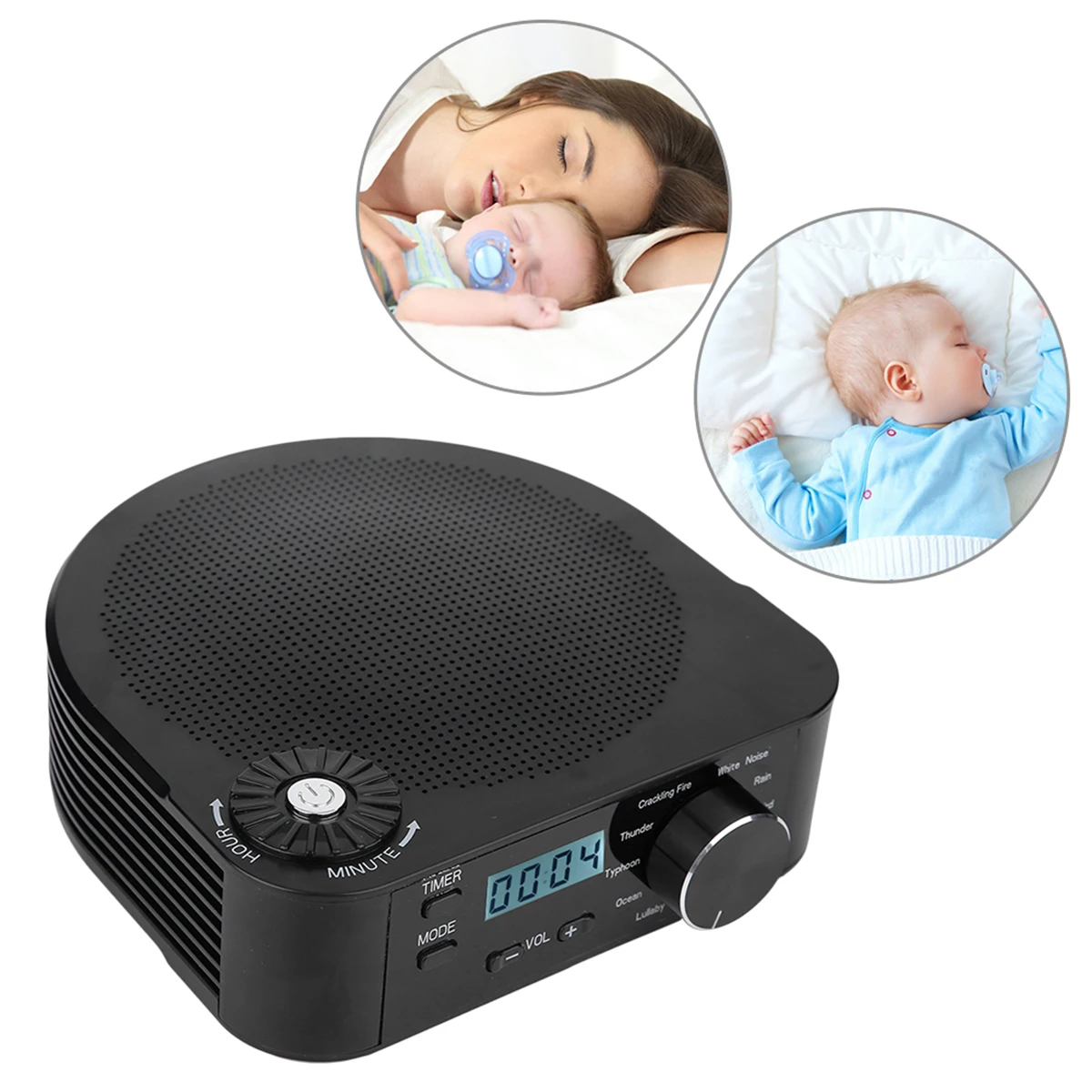 

White Noise Machine USB Rechargeable Timed Shutdown Sleep Sound Machine For Sleeping Relaxation For Baby Adult Office Travel