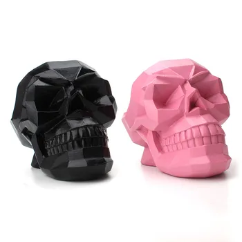 

Geometric skull storage snacks mobile phone holder angular ghost head simple storage jewelry makeup tools