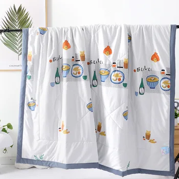 

Cotton Breathable Summer Blanket for Baby Sleeping Quilt Sofa Chair Bench Plaid Furniture Covering