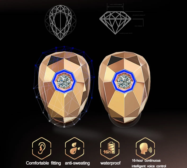 prova dbluetooth água earbus verdadeiro sem fio