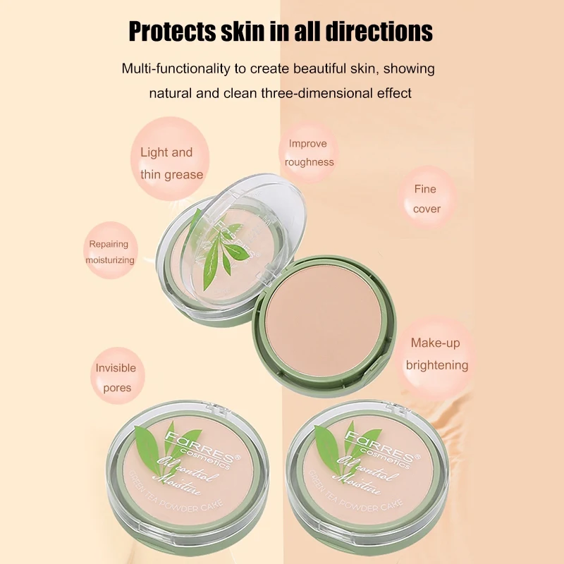 Отжимная пудра для лица от пота, водостойкая, против осветления кожи, контроль жирности, финишная пудра, макияж для лица, натуральная прессованная пудра i