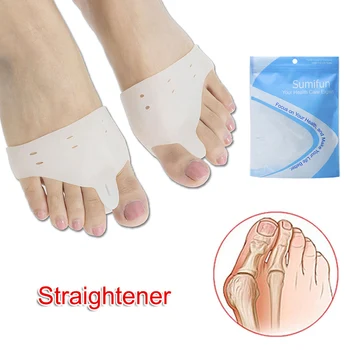 

NEW 1 Pair Silicone Foot Fingers Toe Separator Tools Bunion Splint Straightener Corrector Hallux Valgus