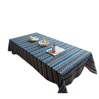 

SZS Hot Rectangular Tablecloth Bohemian Style Cotton Table Cover for Kitchen Table Decoration