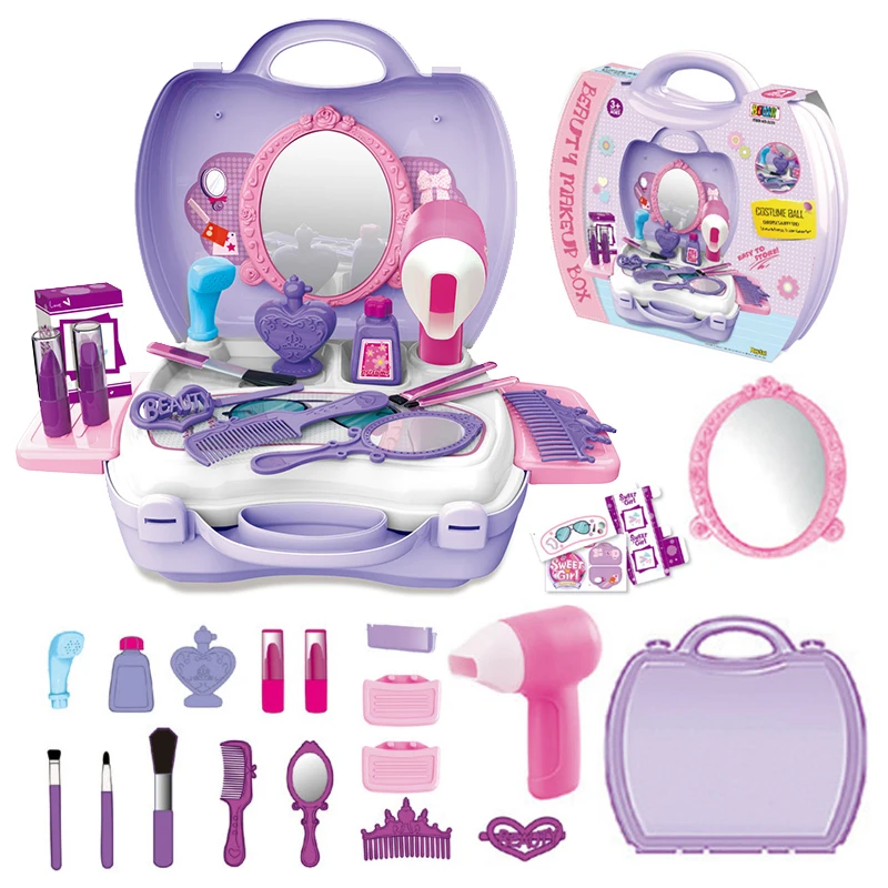 Enfants Portable semblant jouer jouets ensemble docteur cuisine maquillage ensemble jeu de rôle éducatif classique jouets valise outils enfants cadeau