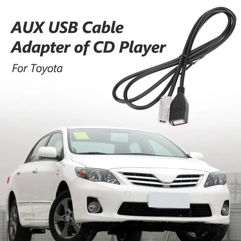 USB Кабель адаптер 90 см для Toyota Camry Corolla Prius Sequoia Sienna Tacoma Yaris 2012 13 автомобильная
