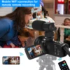 Caméscope 4K vidéo 48MP 18X, Zoom numérique, caméra