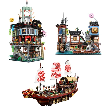 

in stock 06066 4953pcs Ninjagoes City Masters of Spinjitzu Building Blocks Bricks Toys 70620 Educational Toys As Birthday Gifts