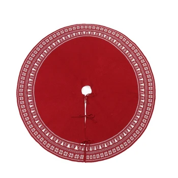 

Retro Snowflake Christmas Tree Skirt Knitting Yarn Red Gray XMAS Tree Christmas Decorations Gifts Home Outdoor Party Women Shawl