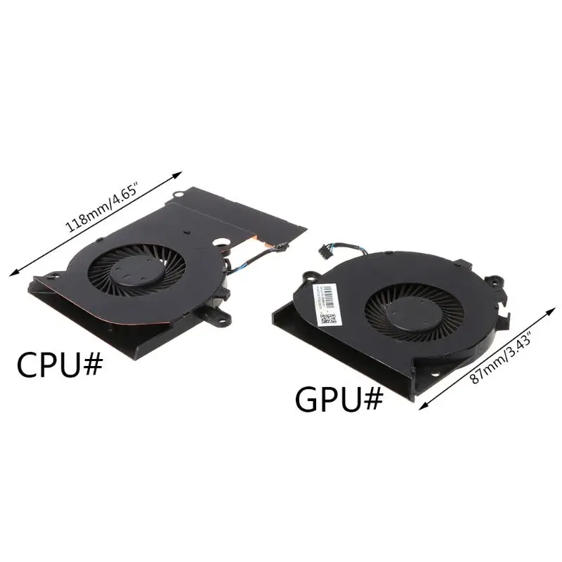 Черный металлический замененный Ноутбук GPU cpu вентилятор охлаждения для HP OMEN 15-CE 17-вентилятор охлаждения E65A