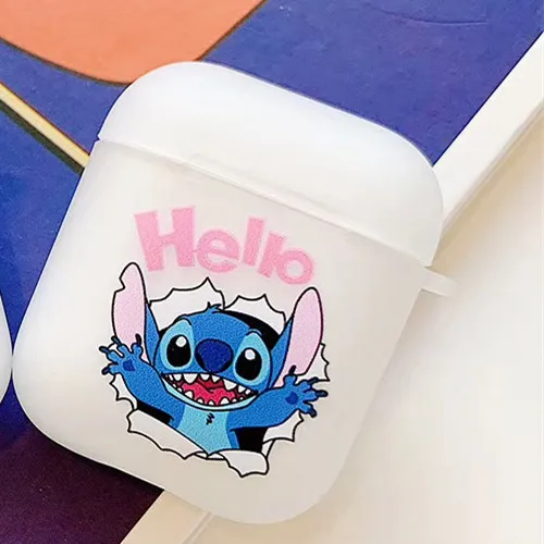 Для Airpods 1 2 Мягкие силиконовые наушники милый мультфильм стежка беспроводной bluetooth гарнитура чехол для iPhone Защитная зарядка сумка - Цвет: 5 sdzzh
