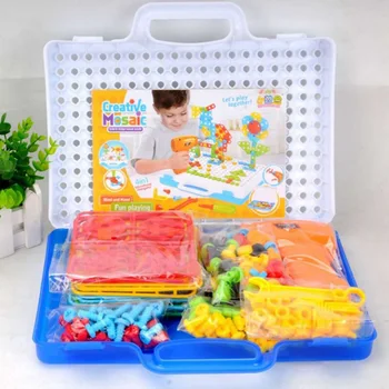 

Children Electric Puzzle Early Education Toy DIY Electric Drill Screw 3D Creative Disassembly Combination Building Blocks
