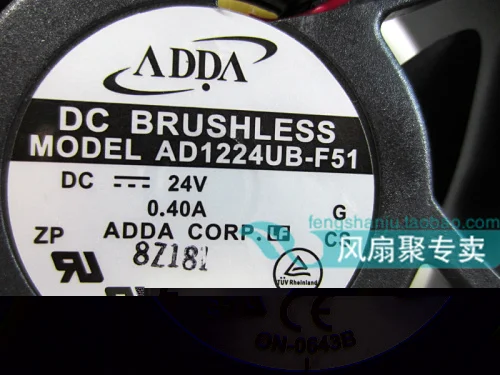 ADDA AD1224UB-F51 12cm12038 24V0.40A   ð 