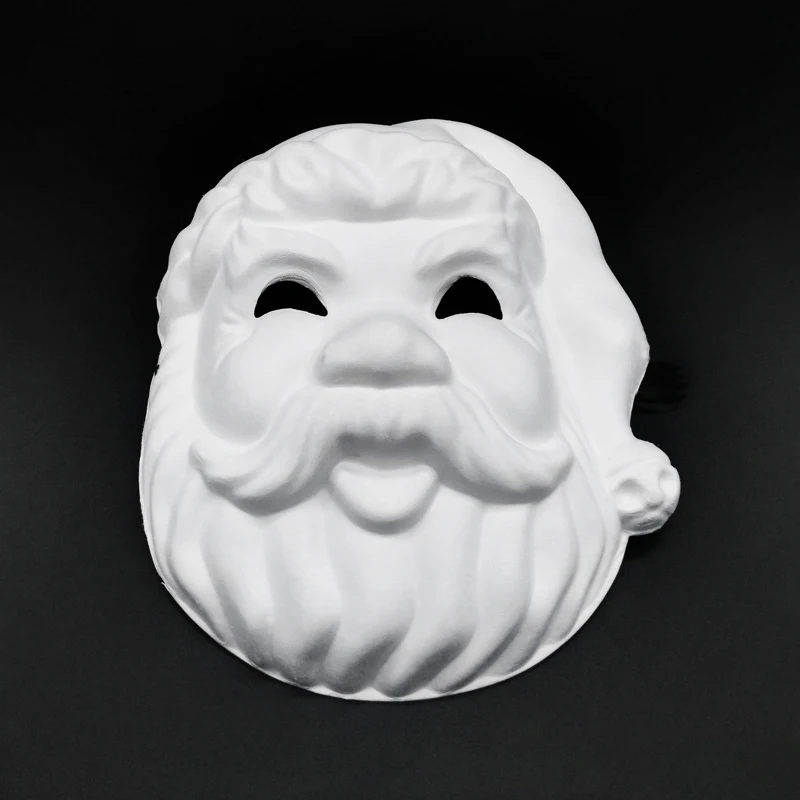12 DIY целлюлоза кошка лиса белая бумага Неокрашенная маска животного для мужчин женщин дети Венецианский карнавал лицо маска для вечеринки - Цвет: 12