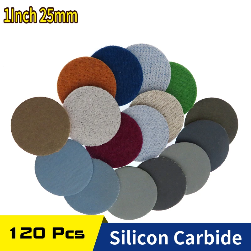 Sander Disc 120Pcs Hook and Loop Sandpaper Wet Dry 800-10000 Grit Sanding Discs 1 Inch For Wood Drill Grinder Rotary Tools |