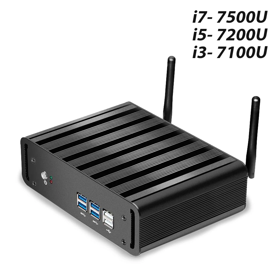 BEEBPC Windows 10 Мини ПК Core i7 7500U i5 7200U i3 7100U DDR3L 4k UHD Wifi HDMI 6 * USB HD графика 620 Настольный