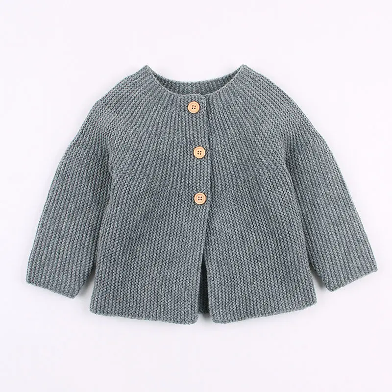 C1-coat Детский свитер, вязаная для маленьких девочек, куртка-кардиган, свитер для малышей, Детское пальто, повседневная куртка с оборками, детская одежда - Цвет: C1-coat
