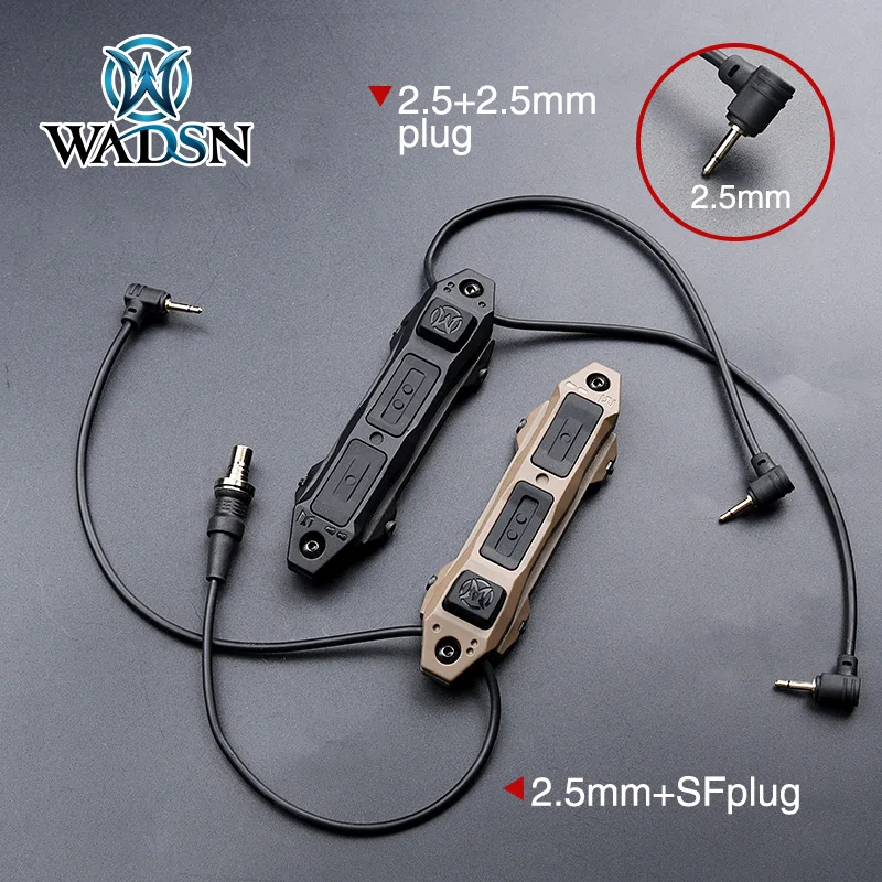PEQ BLACK * WADSN AUGMENTED Dual Remote Pressure Pad Switch for Surefire 