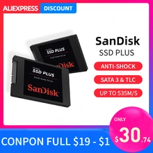 SanDisk PLUS SSD 120 ГБ 240 ГБ 480 ГБ sdd Внутренний твердотельный диск Жесткий диск msata hdd 2,5 SATA3 для ноутбука планшета mac PC