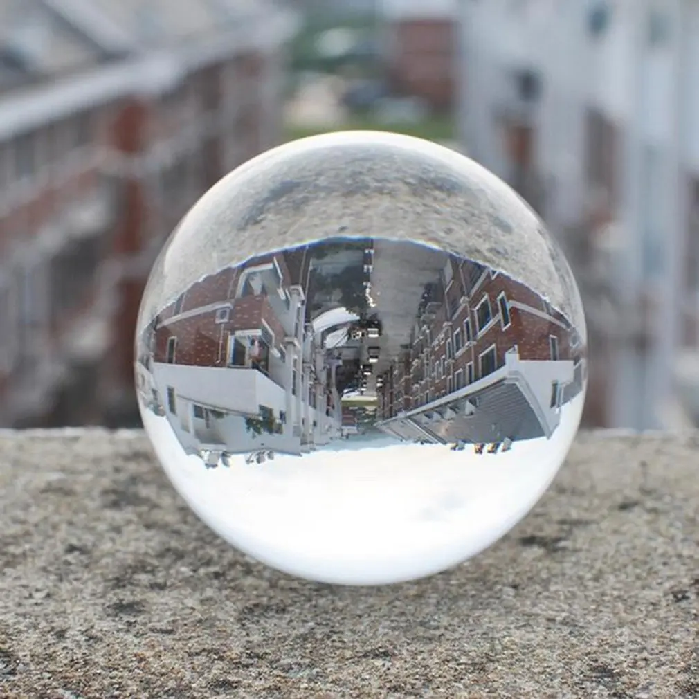 

60mm 80mm 100mm Clear Round Glass Artificial Crystal Healing Ball Sphere Decoration Drop Shipping