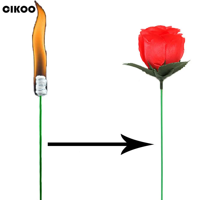 Valentine's Day Present Torches Change Roses Magic Tricks Funny Novelty Surprise Prank Joke Mystical Fun Toy