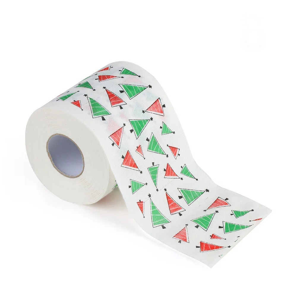 christmas paper christmas Roll Paper 2019top Home Santa Claus Bath Toilet Roll Paper Christmas Supplies Xmas Decor Tissue g91007 - Цвет: B