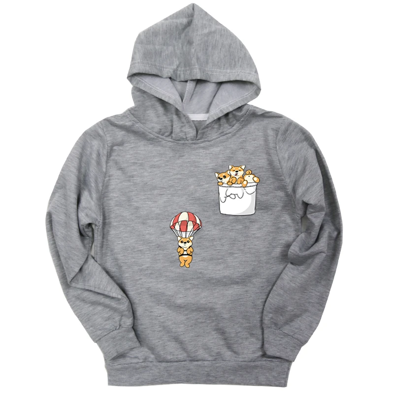 Kids Hoodies Dog Print Baby Boy Outfit Girls Sweatshirts Baby Long Sleeve Girls Top Summer Fashion Hoodies for Teens 2-14t
