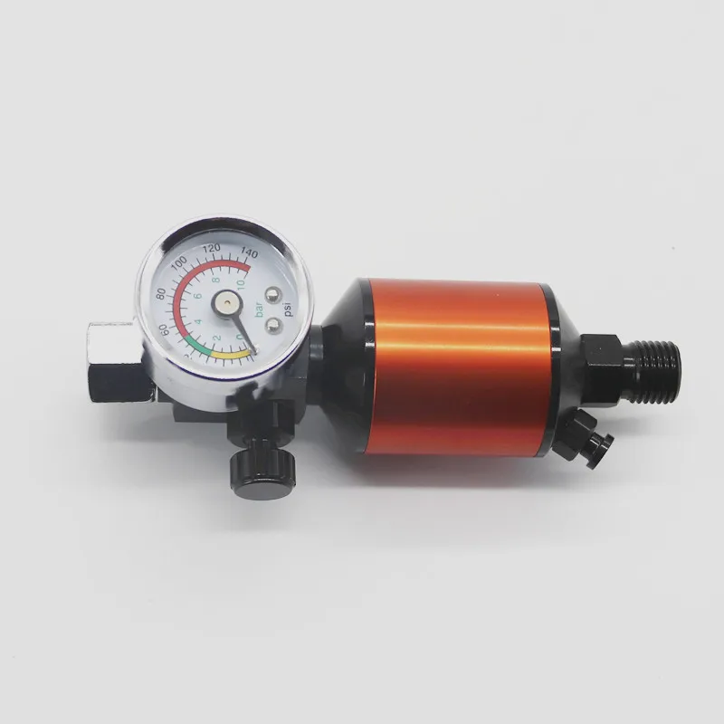 에어 필터 스프레이 건이 있는 에어 레귤레이터 에어 레귤레이터 게이지 에어 스프레이 인라인 워터 트랩 필터 도구 페인트 스프레이 건 레귤레이터