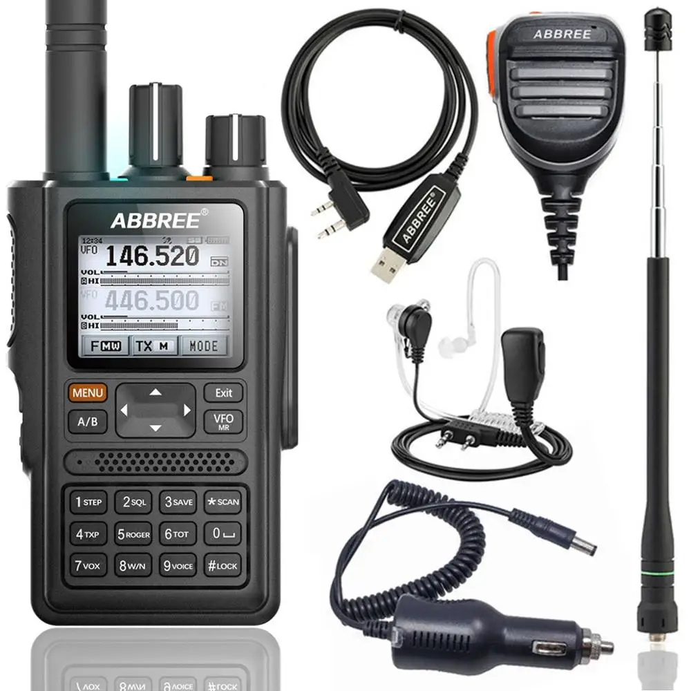 ABBREE AR-F8 gps шесть полос иди и болтай Walkie Talkie “иди и мощный 8 Вт CTCSS обнаружения большой ЖК-дисплей дисплей 999CH ham дальний Пеший Туризм - Цвет: standard package