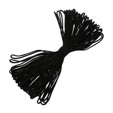 Парашютный шнур веревка 7 жильный нейлоновый шнур для выживания на открытом воздухе черный