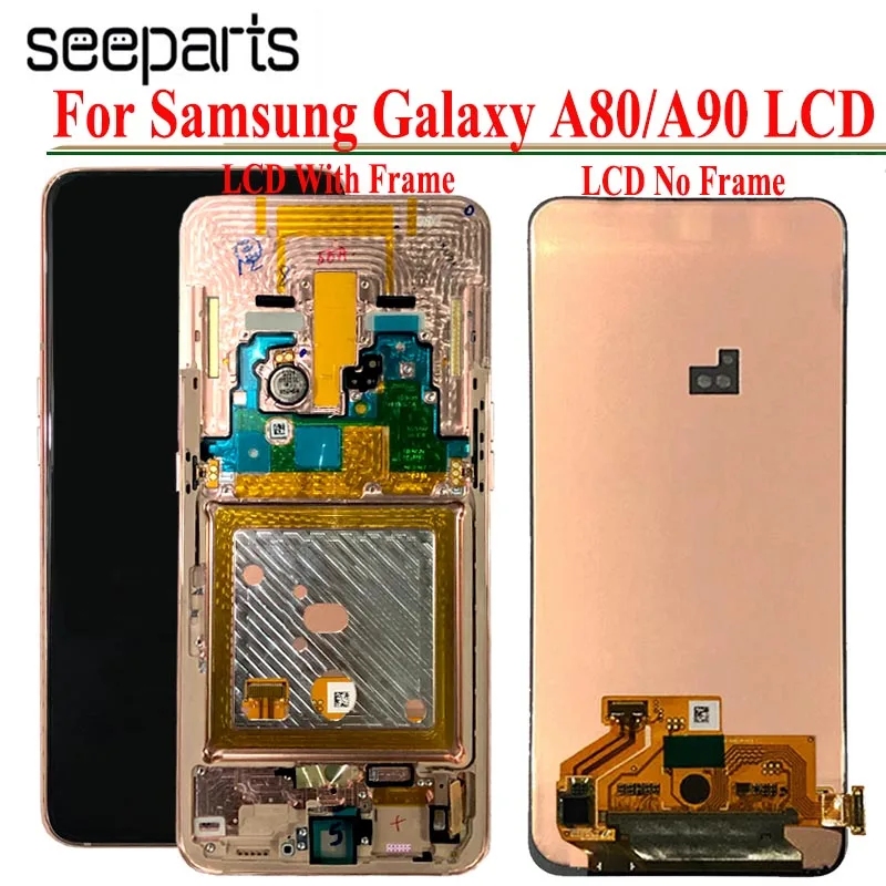 AMOLED ЖК-дисплей для Samsung galaxy A80 кодирующий преобразователь сенсорного экрана в