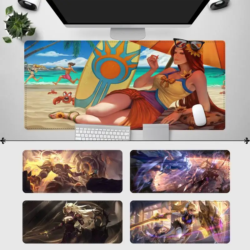 Sale League Of Legends Leona Mouse Pad Gaming MousePad Large Big Mouse Mat Desktop Mat Computer Mouse pad For Overwatch