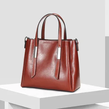 

New Product 100% Genuine Leather Women Handbags Messenger Shoulder Bag Simple Handbag Ms. Shoulder Messenger