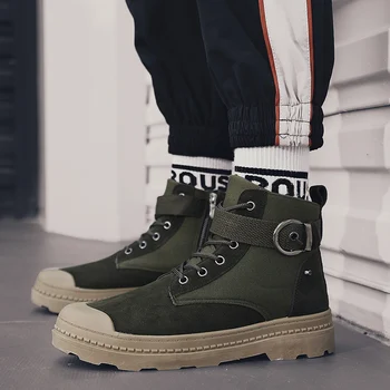 

Spring & Autumn Men Boots Split Leather Men Casual Fahsion Ankle Boots Outdoor Comfortable Men Leather Boots For Men Shoes