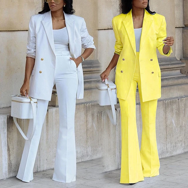 Women's Three Piece Pant Suit, White Pant Suits Online